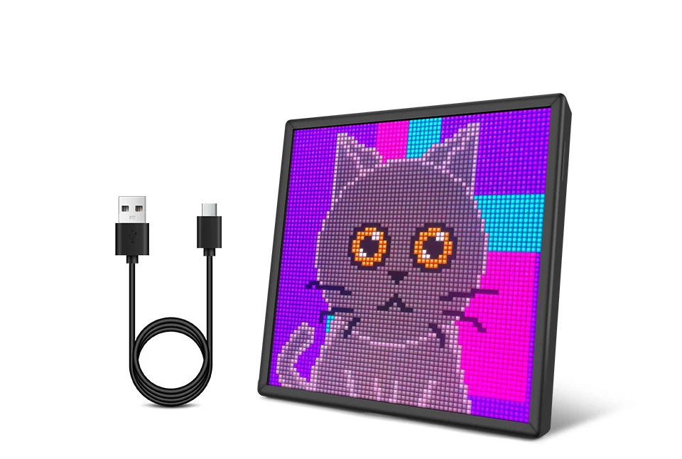 LED Pixel Display Bluetooth Smart Matrix Pixel Screen Panel Night Light Clock 16x16 32x32 64x64 Digital Lamp DIY Art Home Decor