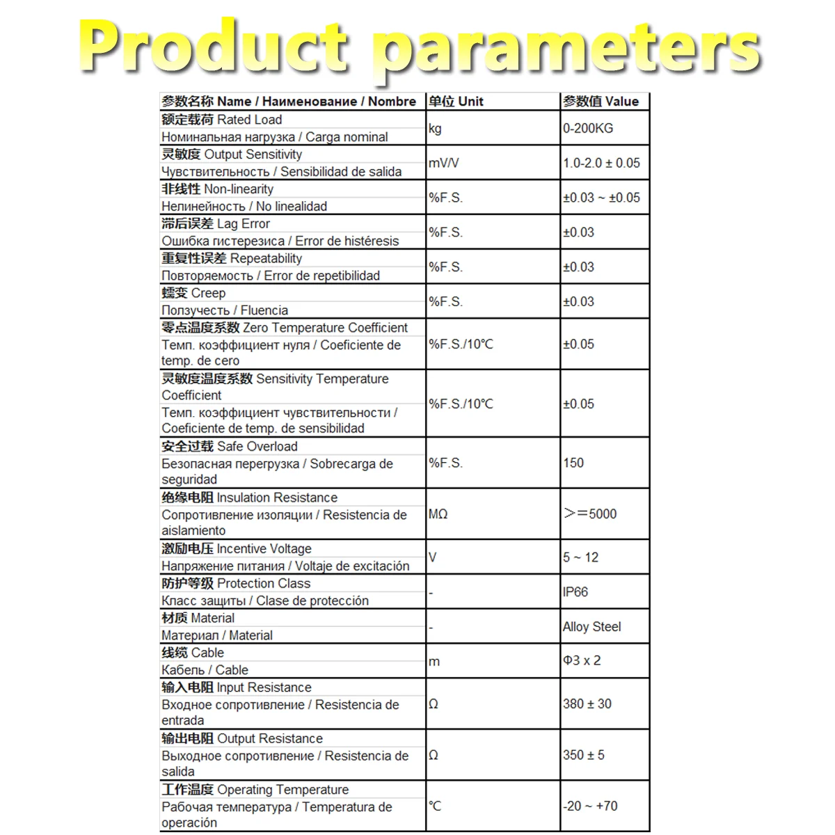 Mini S-Type Load Cell 5kg 10kg 20kg 50kg 100kg 200kg High Precision Tension Compression Force Sensor Alloy Steel IP66