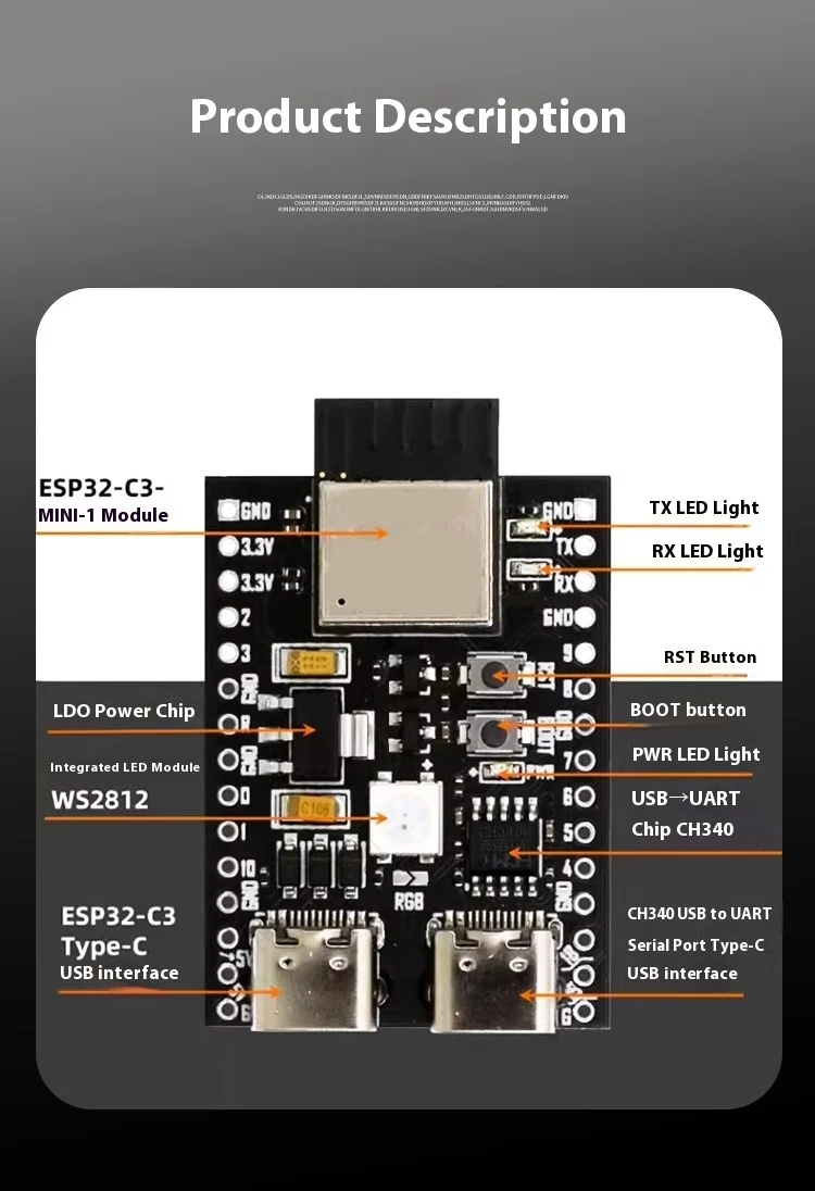 ESP32 S3 Core Board WiFi Bluetooth DevKitC 1 C3 N8R2 N16R8 Module for IoT Development Programming Kit