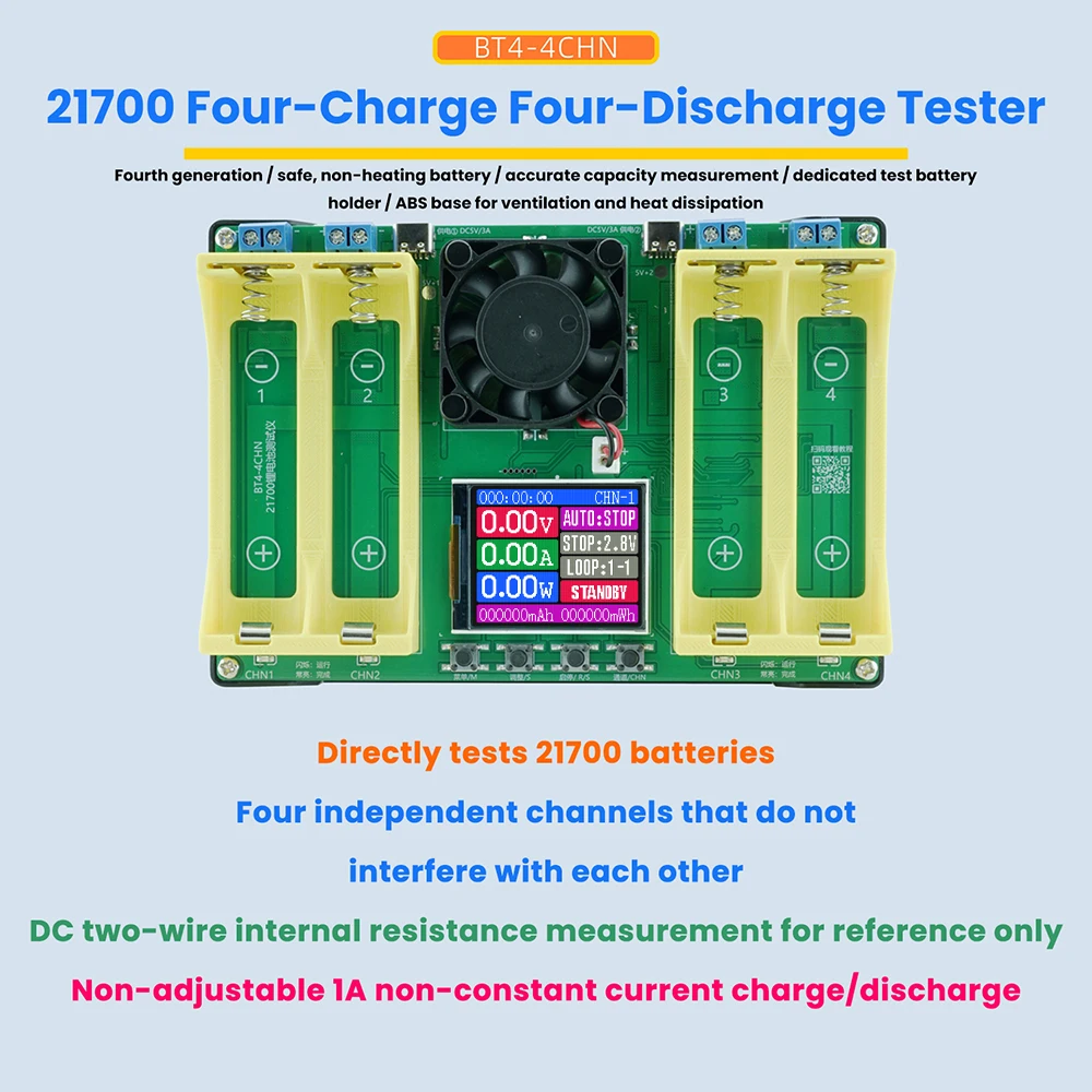 18650/21700 Battery Capacity Tester LCD Display MAh Lithium Digital Battery Detection Module For Battery Test Charge-Discharge