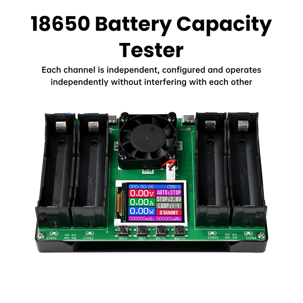 18650/21700 Battery Capacity Tester LCD Display MAh Lithium Digital Battery Detection Module For Battery Test Charge-Discharge