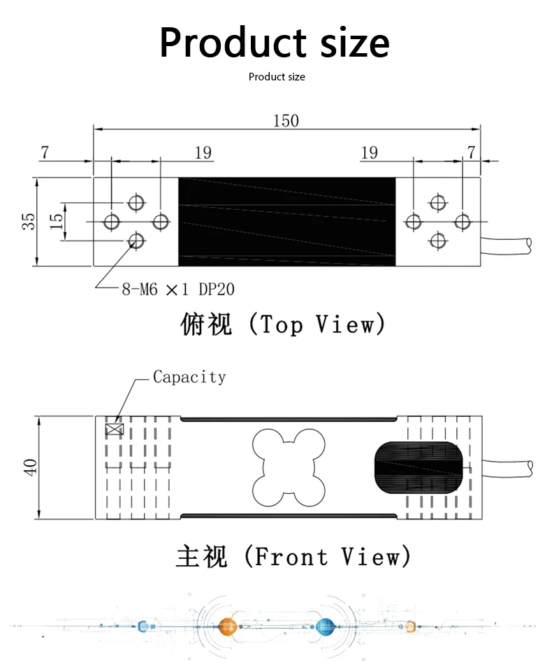 Mavin ZZPH1 Single Point Load Cell 60kg 100kg 200kg 500kg High Precision Aluminum Alloy Weight Sensor for Platform Scale