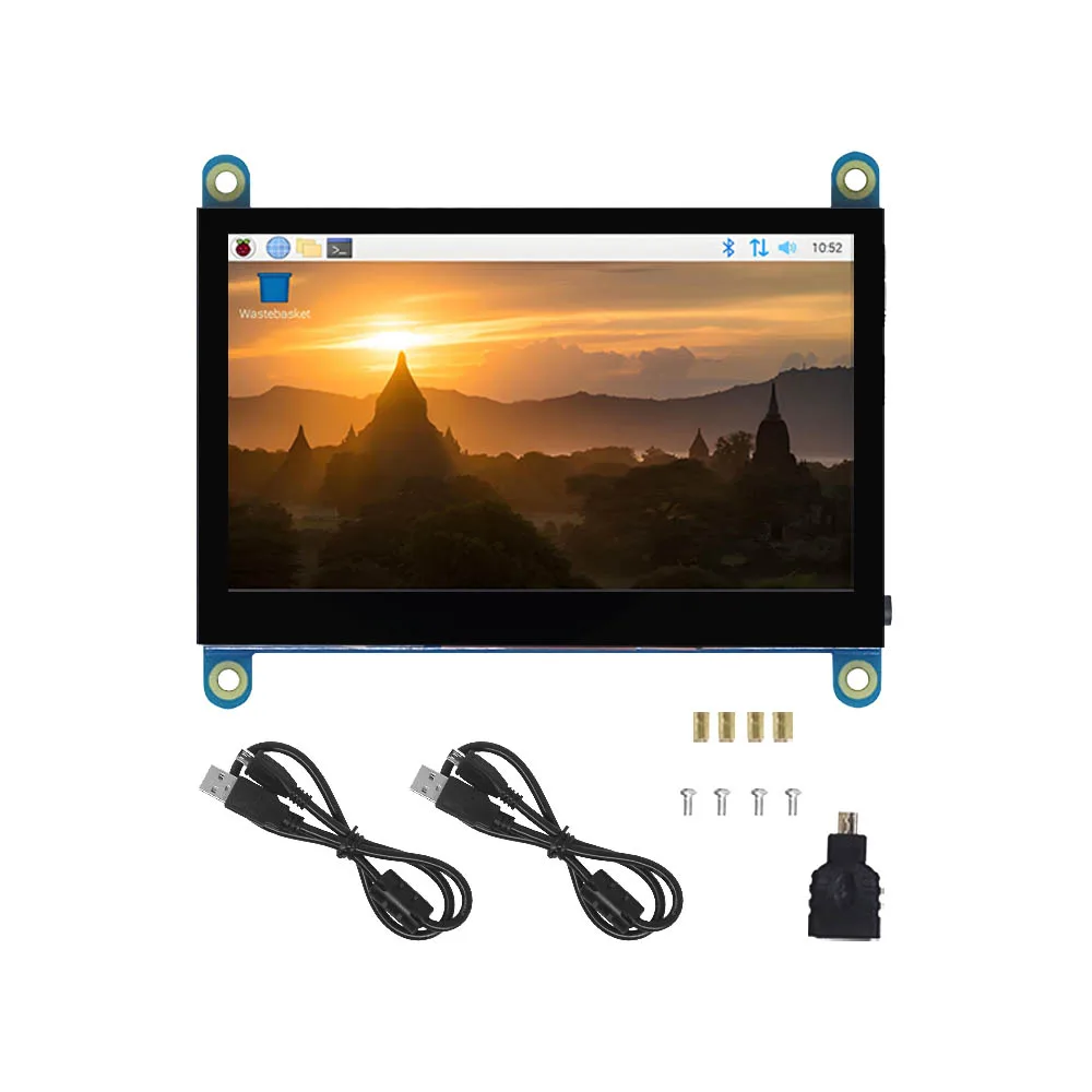 4.3 Inch USB Touch Control HDMI LCD Display Capacitive Touch Screen Panel 800*480 5 Point Touch IPS Monitor For Raspberry Pi