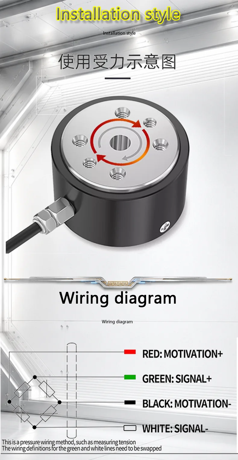 BENGBUZZQY Mini Static Torque Sensor 5Nm 10Nm 20Nm 50Nm 100Nm High Precision Flange Torque Transducer for Industry