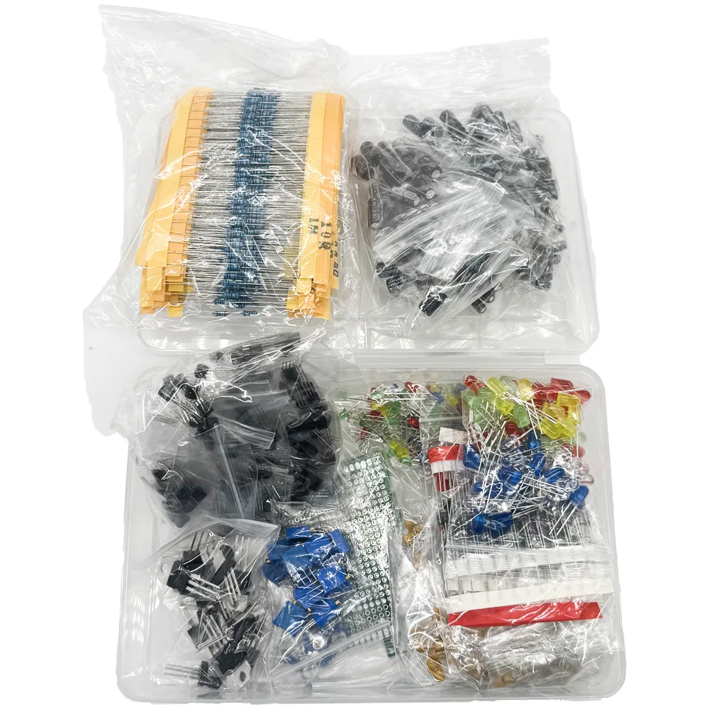 1818Pcs Electronic Components Diy Kit Led Pcb Capacitor Resistor 2n2222 RM063 3296W Potentiometers Ne555 Im317 Diodes Monolithic