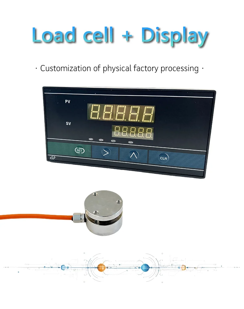 Mini Button Load Cell Kit with Dual LED Display Indicator 10kHz Response Frequency Weighing Control System AC90-260V