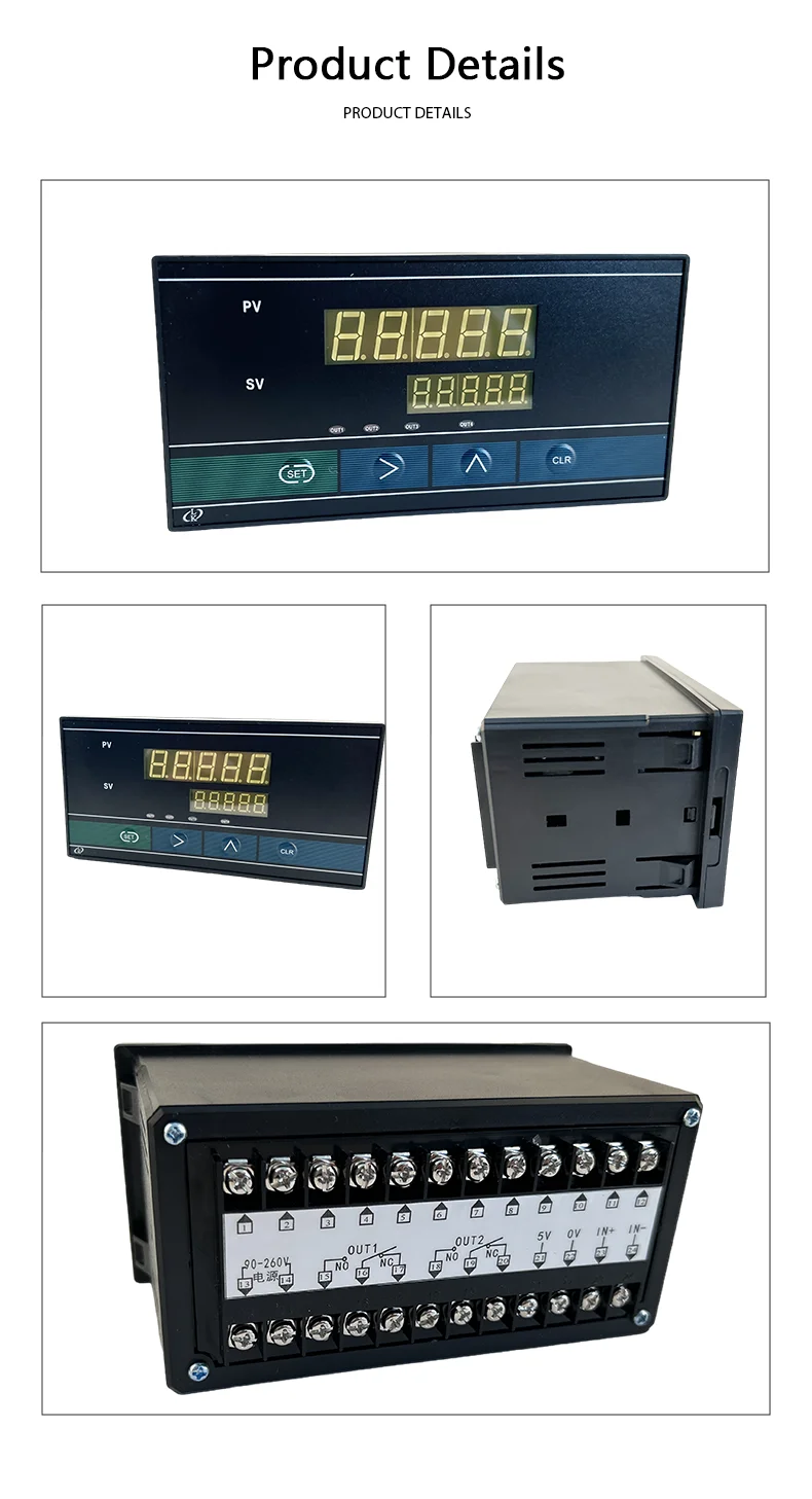 Mini Button Load Cell Kit with Dual LED Display Indicator 10kHz Response Frequency Weighing Control System AC90-260V