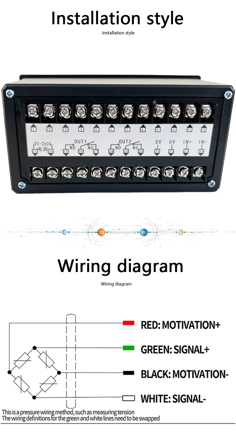 Mini Button Load Cell Kit with Dual LED Display Indicator 10kHz Response Frequency Weighing Control System AC90-260V