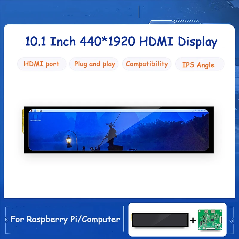 10.1 Inch 440*1920 IPS HD-MI Display TFT LCD Module Touch Screen for Raspberry Pi