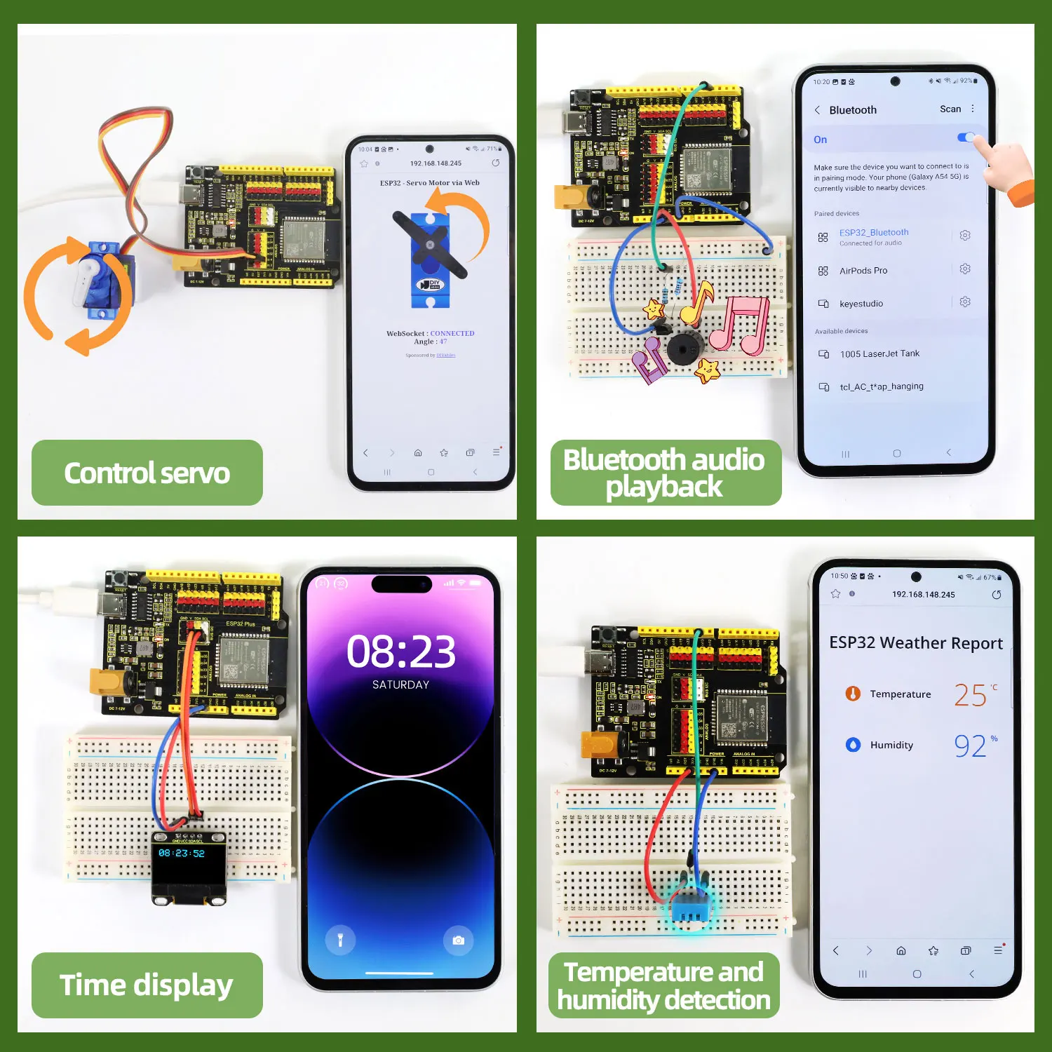 Keyestudio IOT ESP32 Learning Kit For Arduino ESP32 All-in-One Learning +134 Projects Support MicroPython&Arduino C Programming