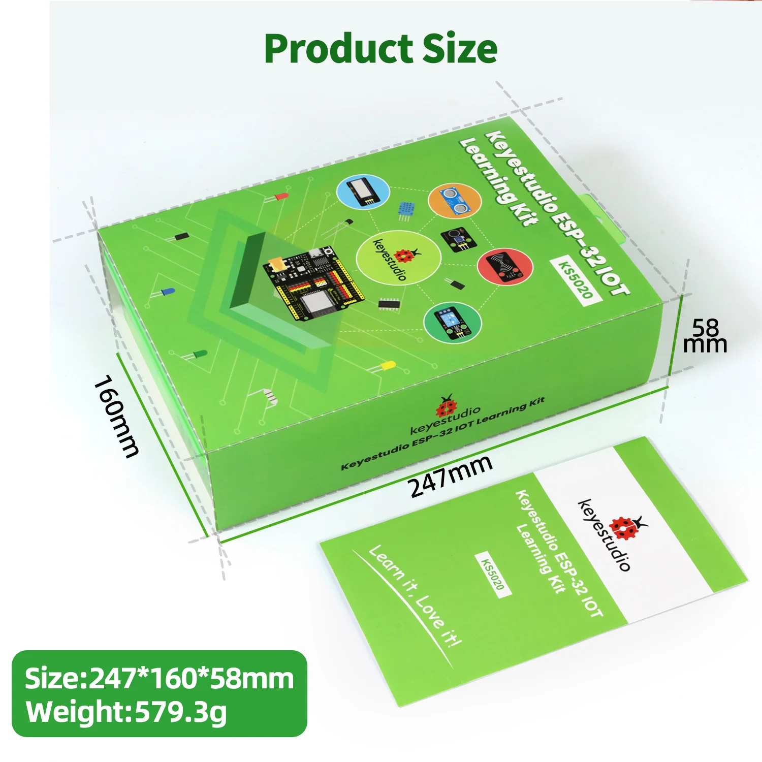Keyestudio IOT ESP32 Learning Kit For Arduino ESP32 All-in-One Learning +134 Projects Support MicroPython&Arduino C Programming
