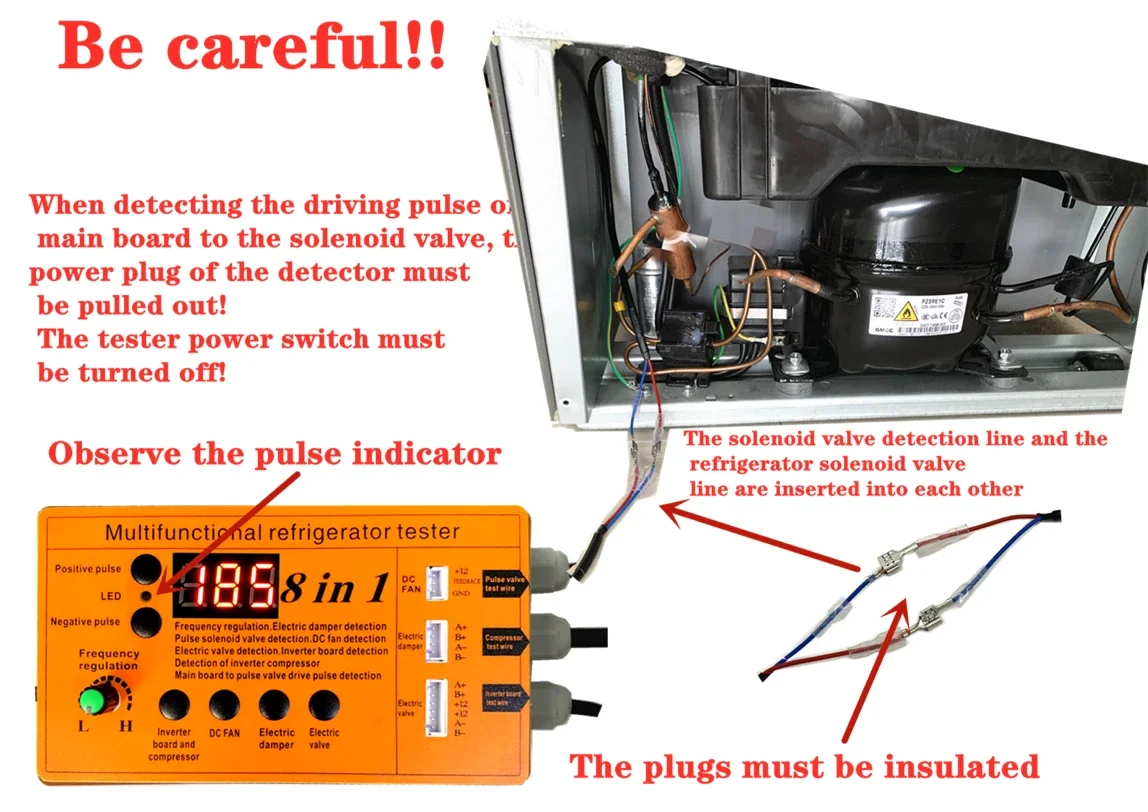 Refrigerator Inverter Board Compressor Solenoid Valve Fan Air Door Electric Valve Inspection and Testing Tool for Faults