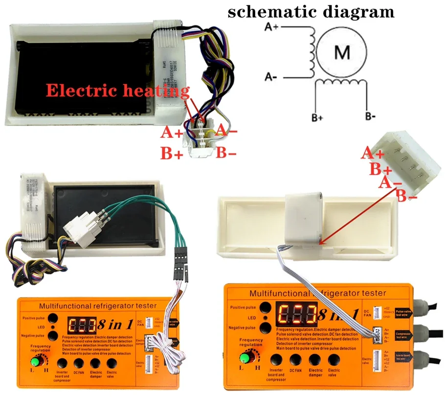 Refrigerator Inverter Board Compressor Solenoid Valve Fan Air Door Electric Valve Inspection and Testing Tool for Faults