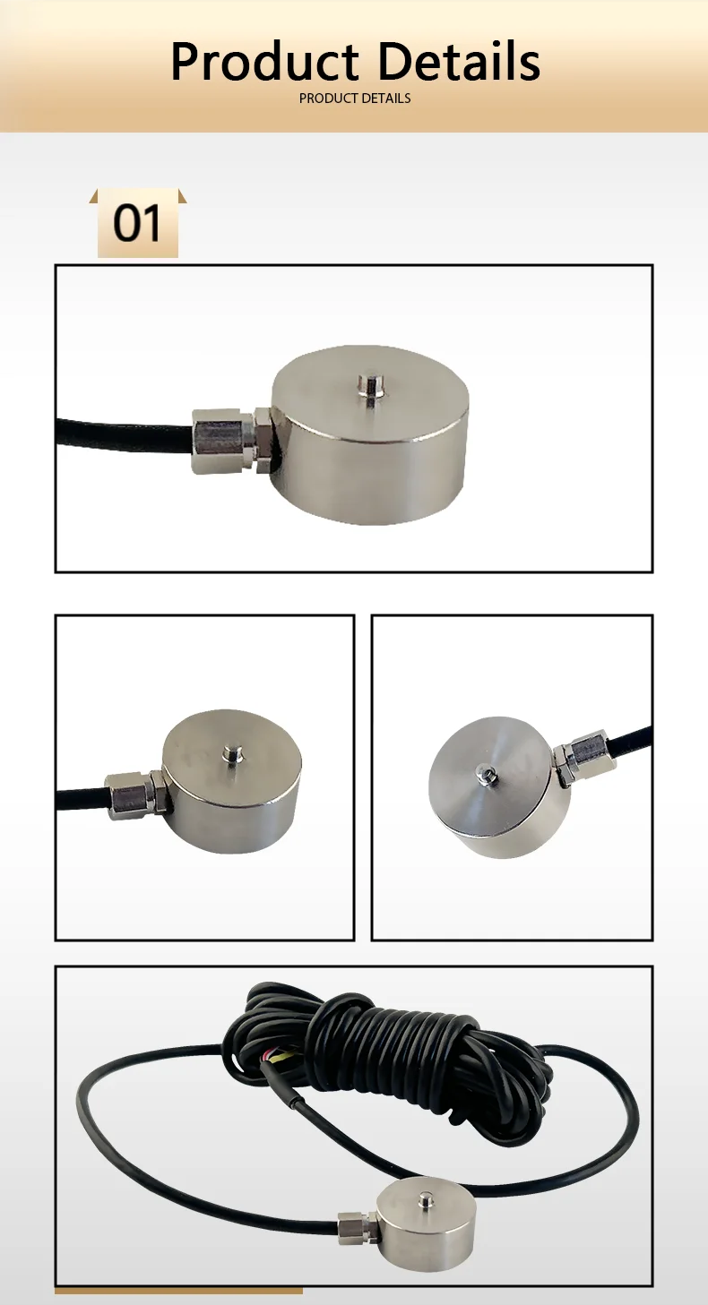 BENGBUZZQY MNM2 Stainless Steel Load Cell Sensor, Rated Load 10kg-1000kg, Output Sensitivity 1.5±10% mV/V, IP66 Protection