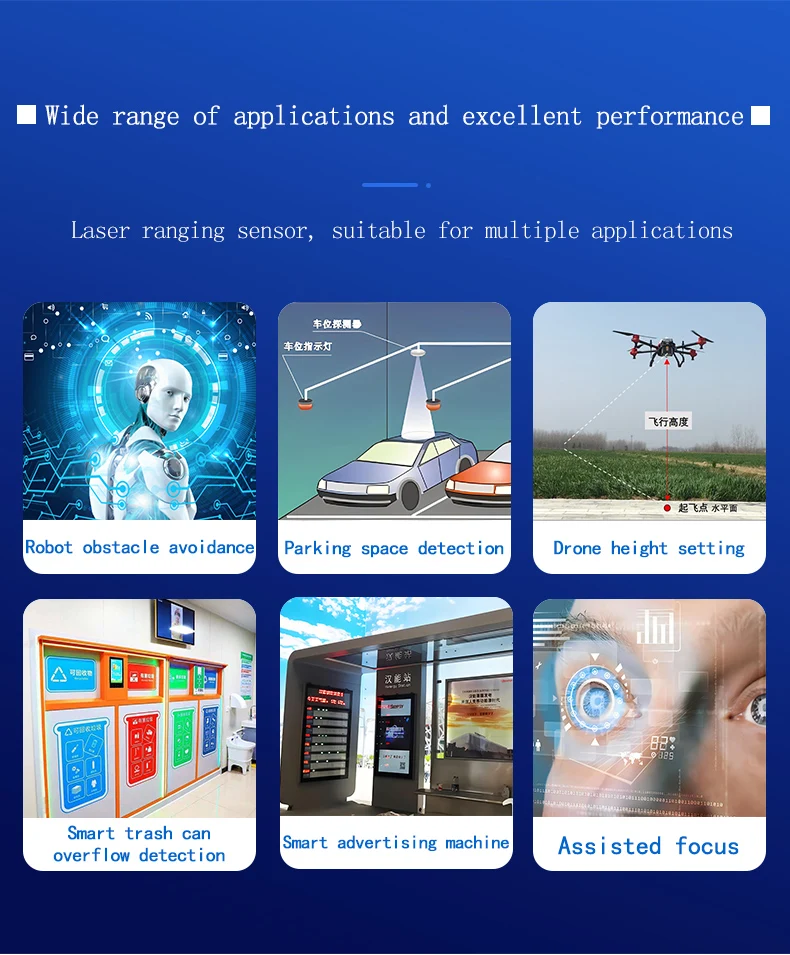 XKC-KL800 Distance Laser Sensor 2% Hign Accuracy Small Angle Object Human Presence Proximity IR Infrared Sensor