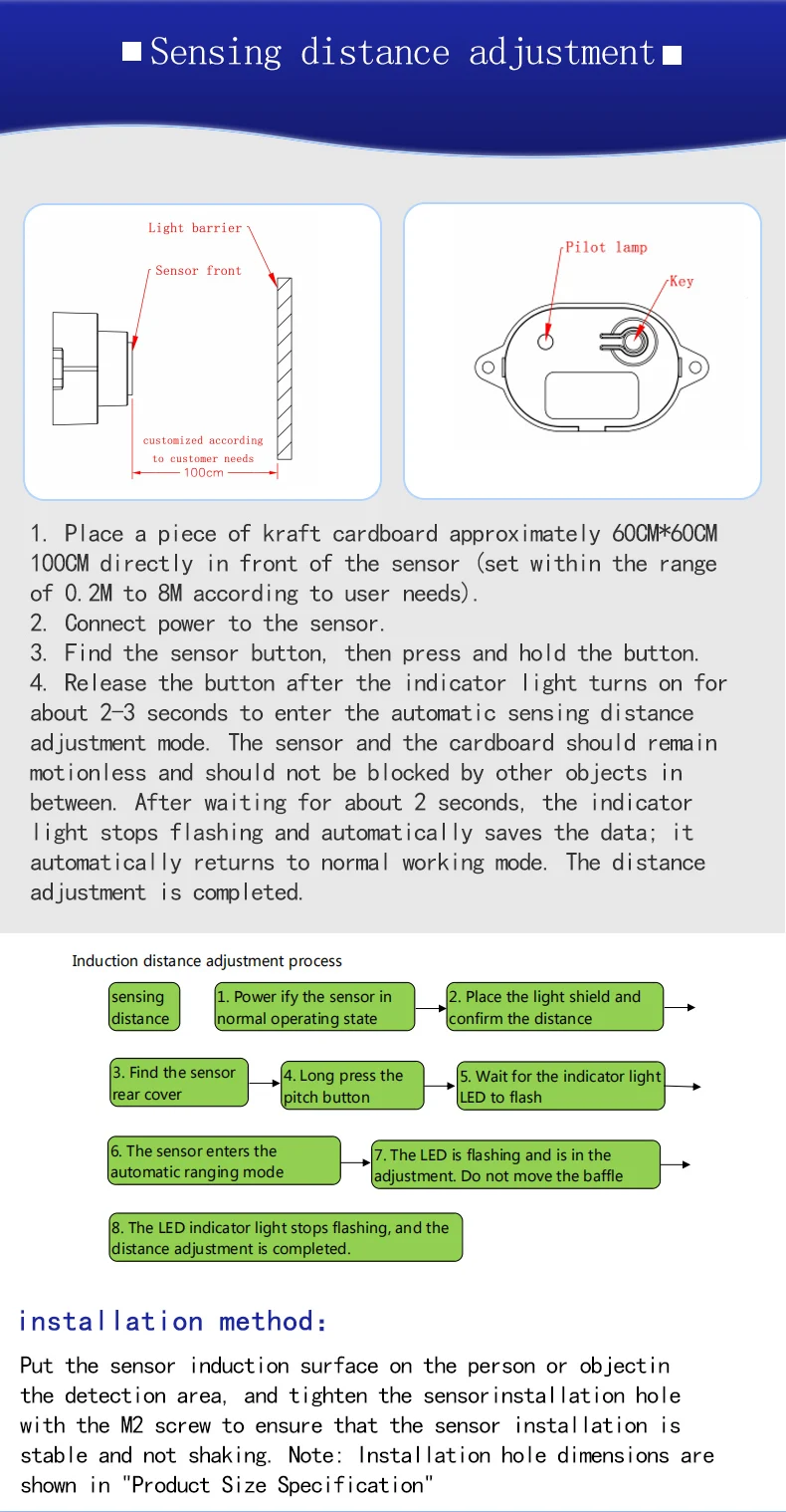 XKC-KL800 Distance Laser Sensor 2% Hign Accuracy Small Angle Object Human Presence Proximity IR Infrared Sensor
