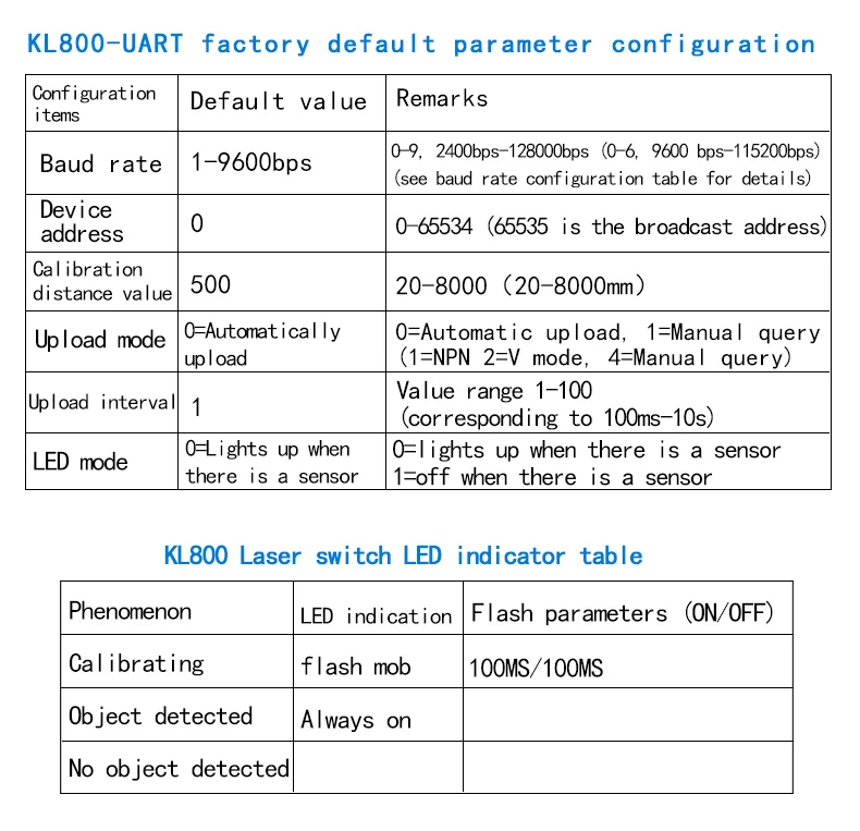 XKC-KL800 Distance Laser Sensor 2% Hign Accuracy Small Angle Object Human Presence Proximity IR Infrared Sensor