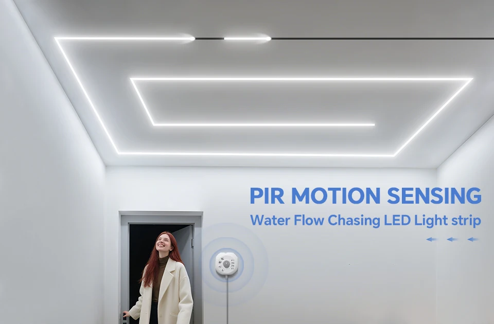 WS2811 Horse Race Chase LED Strip Light Motion Sensor Staircase Night Led Tape Diode Flexible Ribbon For Room Ceiling Decoration