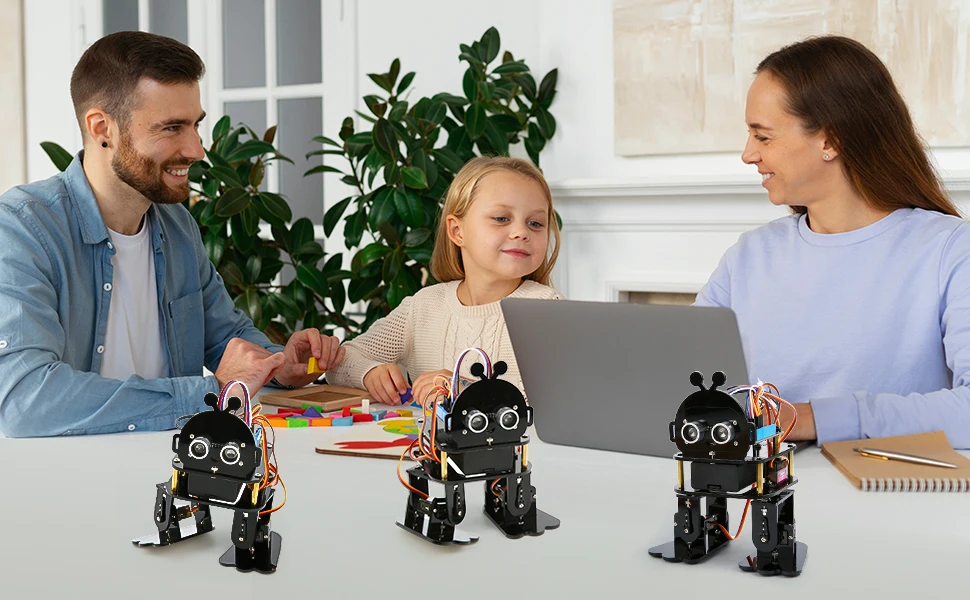 ACEBOTT Bionic Biped Robot Kit for Arduino ESP32 DIY Dancing Electronic Toy APP Control Scratch Blockly Programming