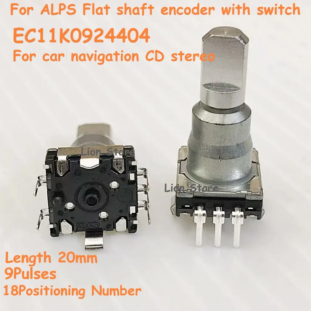 10-200pcs EC11K0924404 For ALPS Encoder with switch car navigation stereo Length20mm 18Positioning 9Pulses 1,000,000 times life