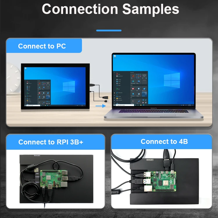 Raspberry Pi 5 8 Inch IPS Touch Screen LCD Display 8.0" 1280x800 HDMI-compatibe 5-point Touch Monitor for PC Game Console