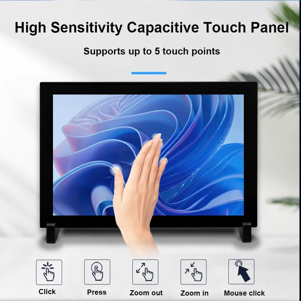 Raspberry Pi 5 8 Inch IPS Touch Screen LCD Display 8.0" 1280x800 HDMI-compatibe 5-point Touch Monitor for PC Game Console