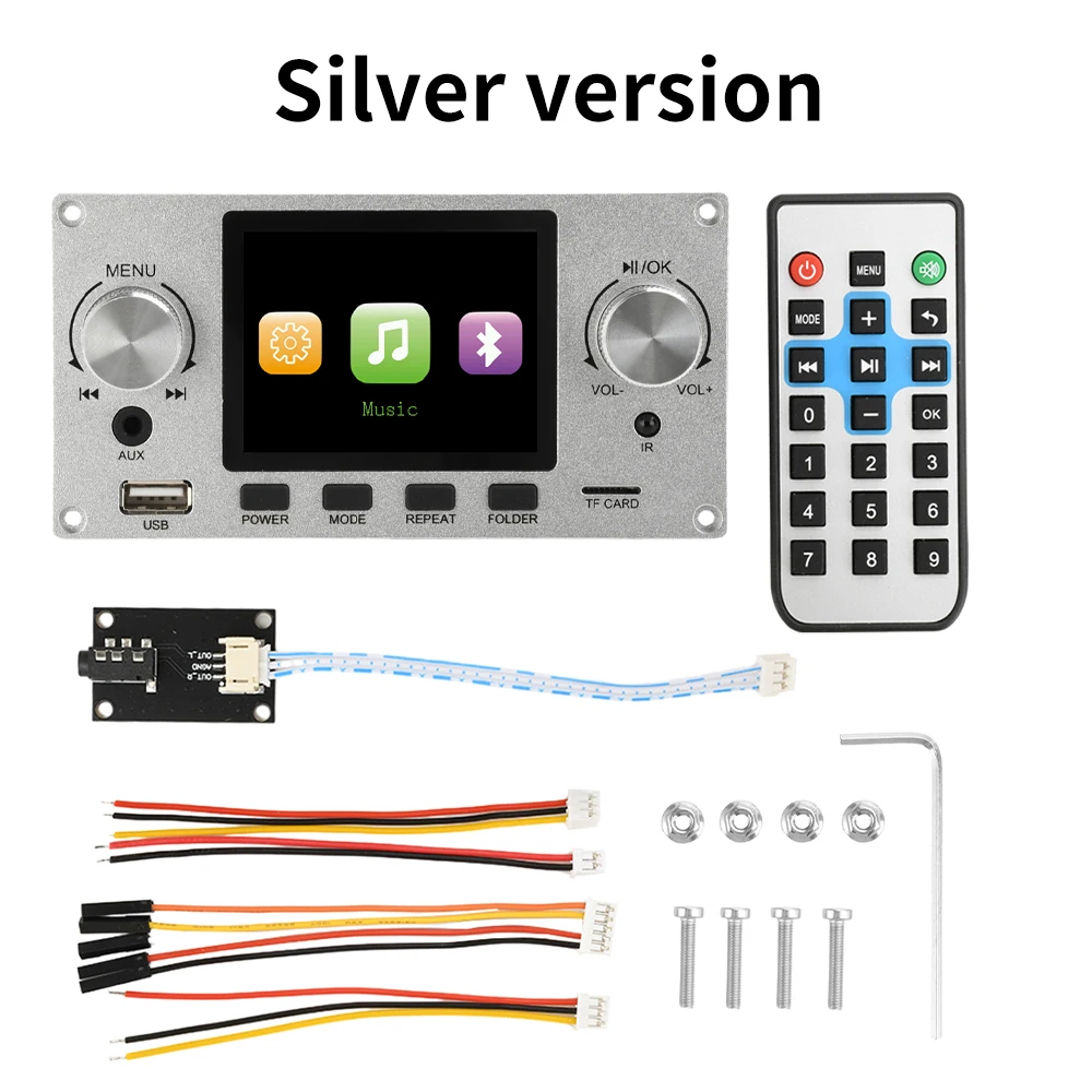 2.8 inch TFT Color Screen Bluetooth Lossless Audio Decoding Board Module 2 CH Support I2S Digital Audio Output Player DC 5-12V