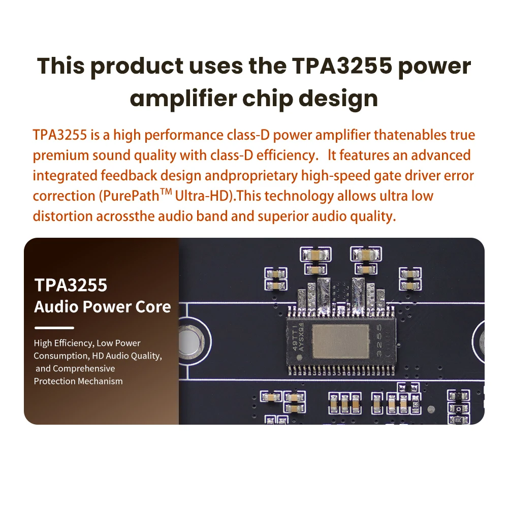 TPA3255 Pure Post Stage Digital Amplifier Board XY-AP3002 600W High Power HD Sound Quality MCU Anti POP Sound for Audio Systems