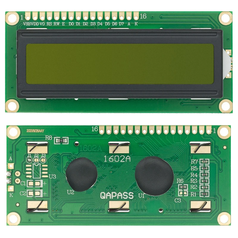 20pcs LCD1602 LCD monitor 16x2 Character LCD Display Module HD44780 Controller Blue/Yellow Green screen blacklight