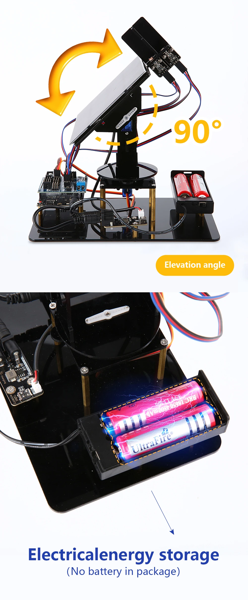 KUONGSHUN Age 8+ Educational Kit Smart Solar Tracker System Tracking Starter Kit For Arduino STEM