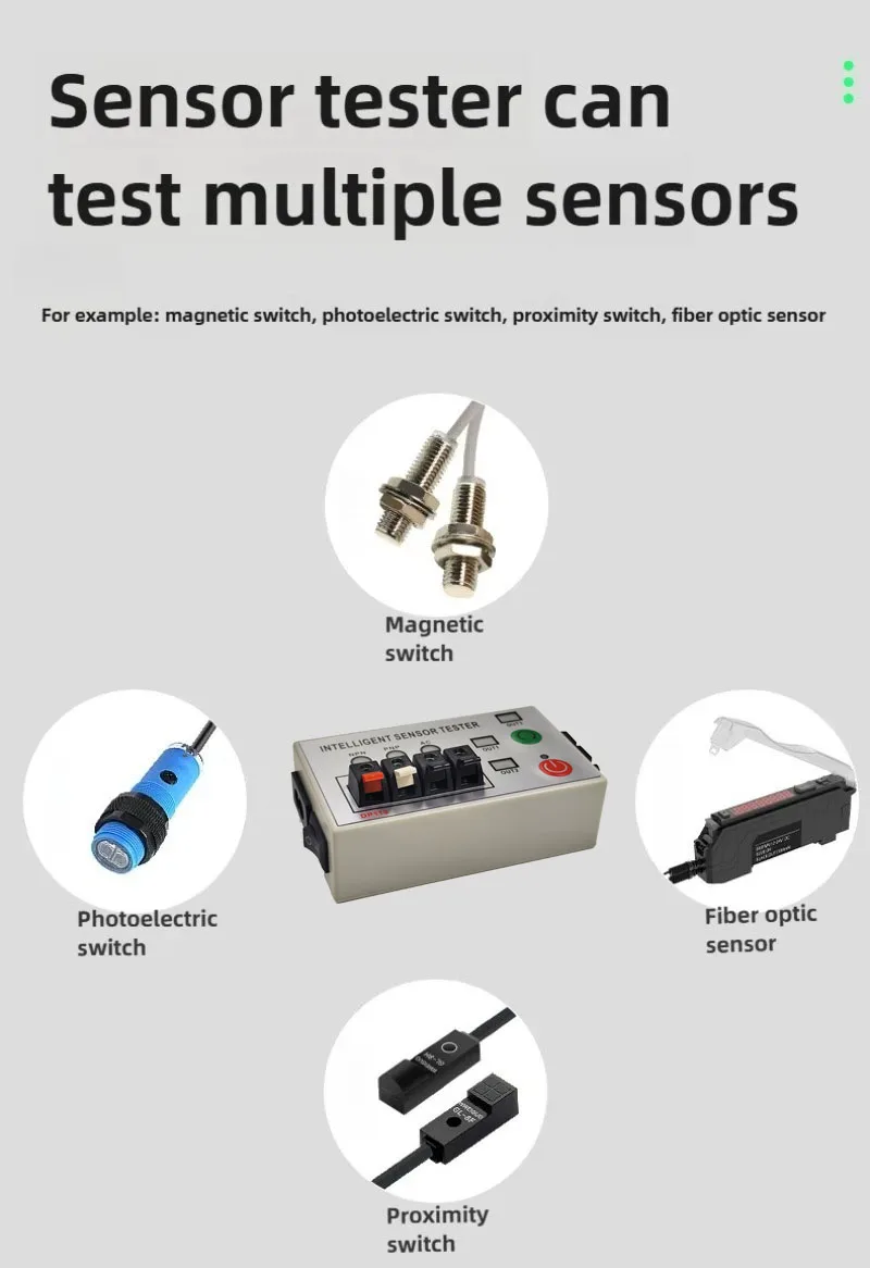 ZJl-1 Portable Photoelectric Switch Sensor Power Supply Detection Aging Tester, Proximity Switch Small Debugging Table