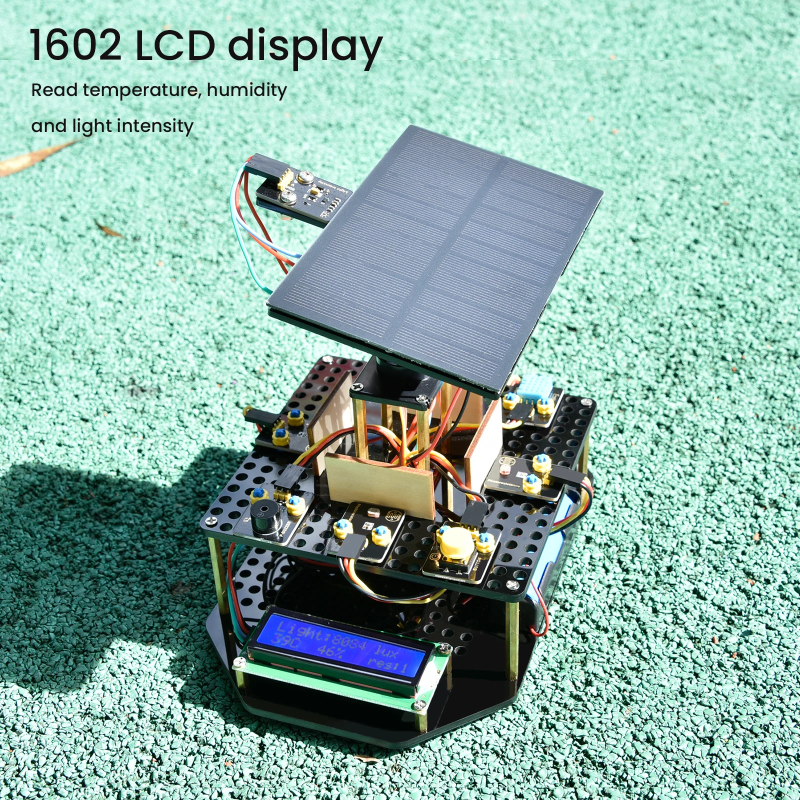 KEYESTUDIO DIY Smart Solar Tracker System Tracking Starter Kit For Arduino STEM Programming Toys DIY Mobile Phone Charging 15+