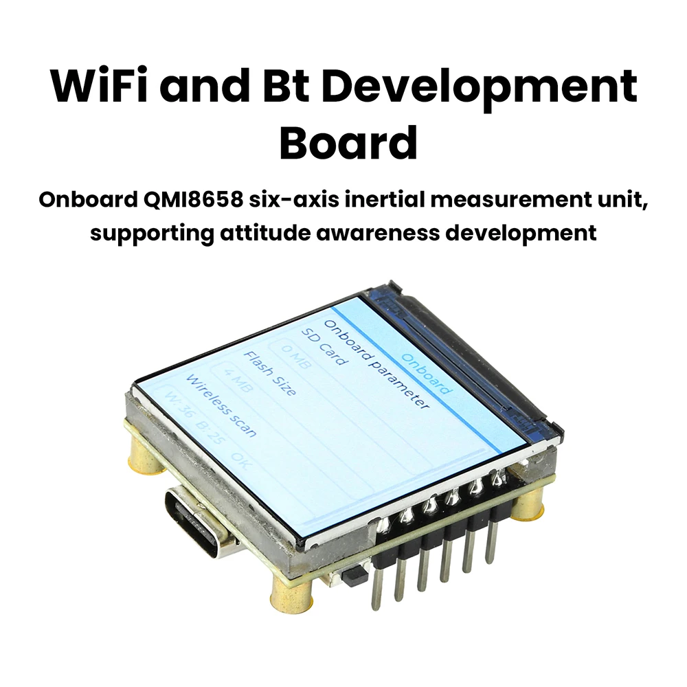 ESP32-C6 Wi-Fi and Bluetooth Development Board, 1.3-Inch LCD Digital Display Development Module, ST7789 Driver IC, Type-C Port