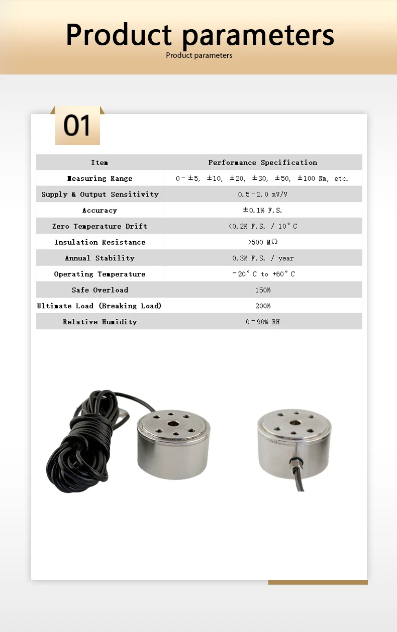 Mini Torque Sensor Reaction 0-100Nm High Precision Micro Stainless Steel Torque Load Cell for Industrial Force Measurement