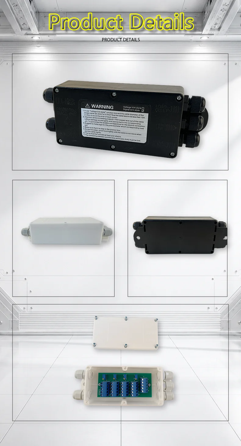 Plastic Junction Box with Multiple Inputs and Outputs, Waterproof, for Industrial Automation Systems