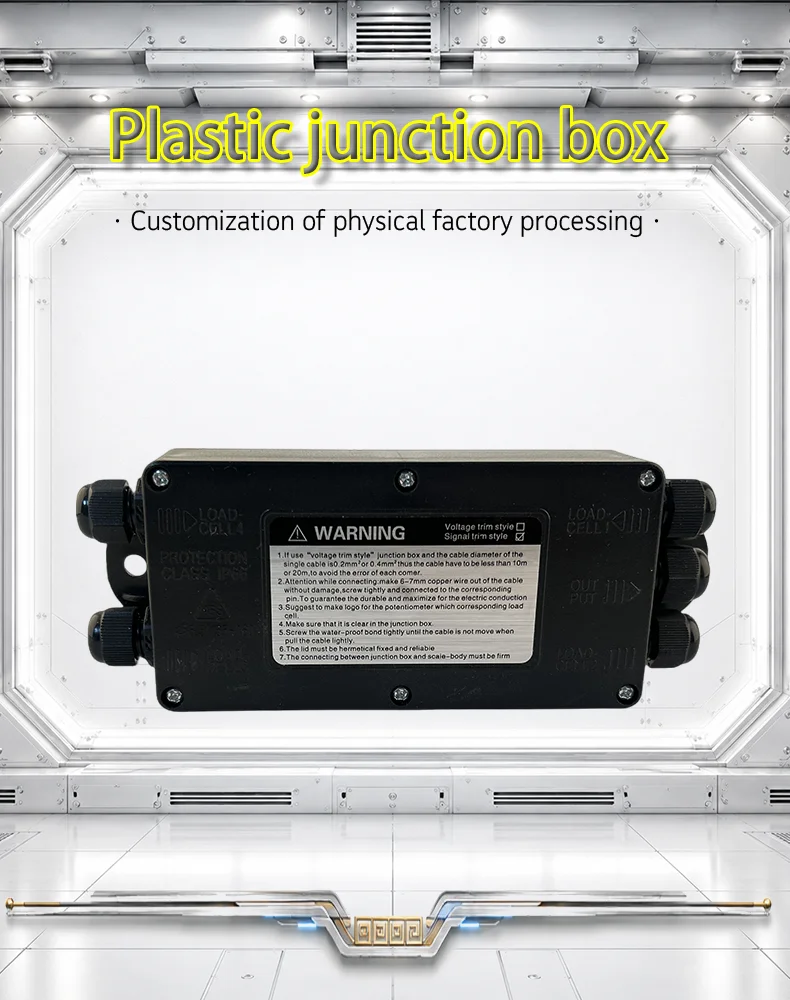 Plastic Junction Box with Multiple Inputs and Outputs, Waterproof, for Industrial Automation Systems