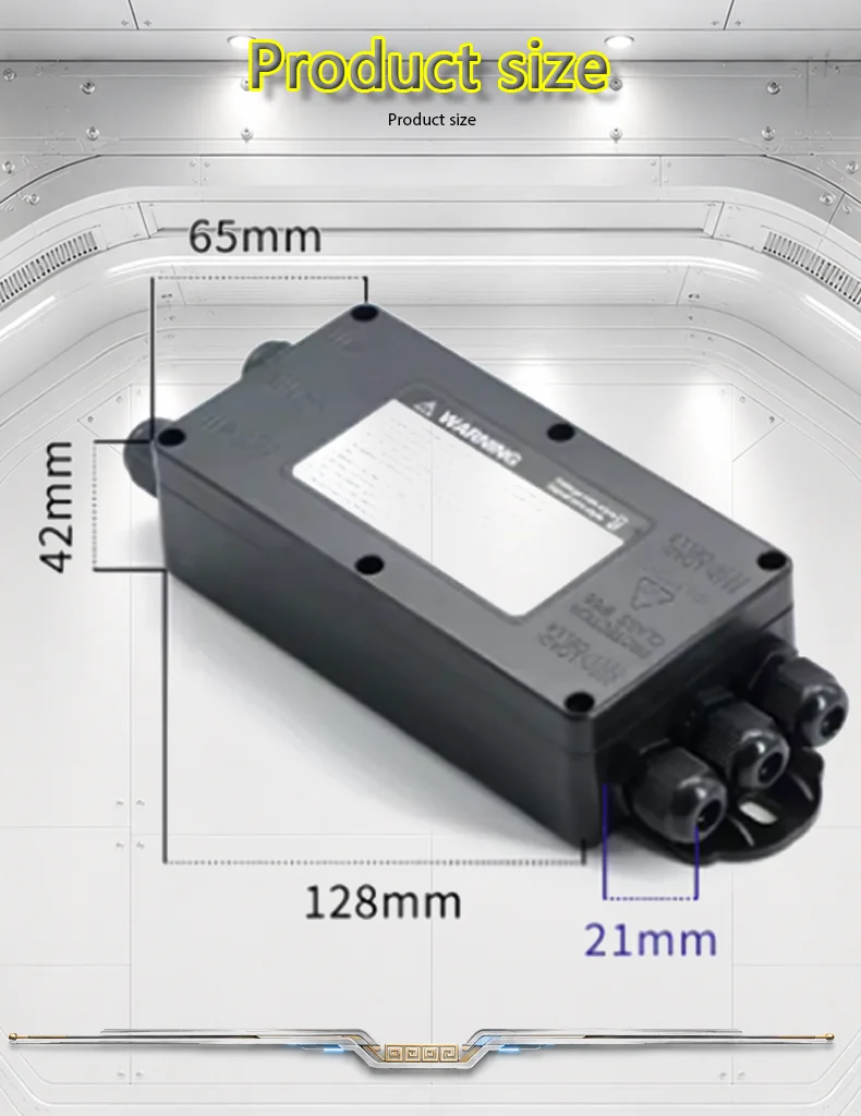 Plastic Junction Box with Multiple Inputs and Outputs, Waterproof, for Industrial Automation Systems