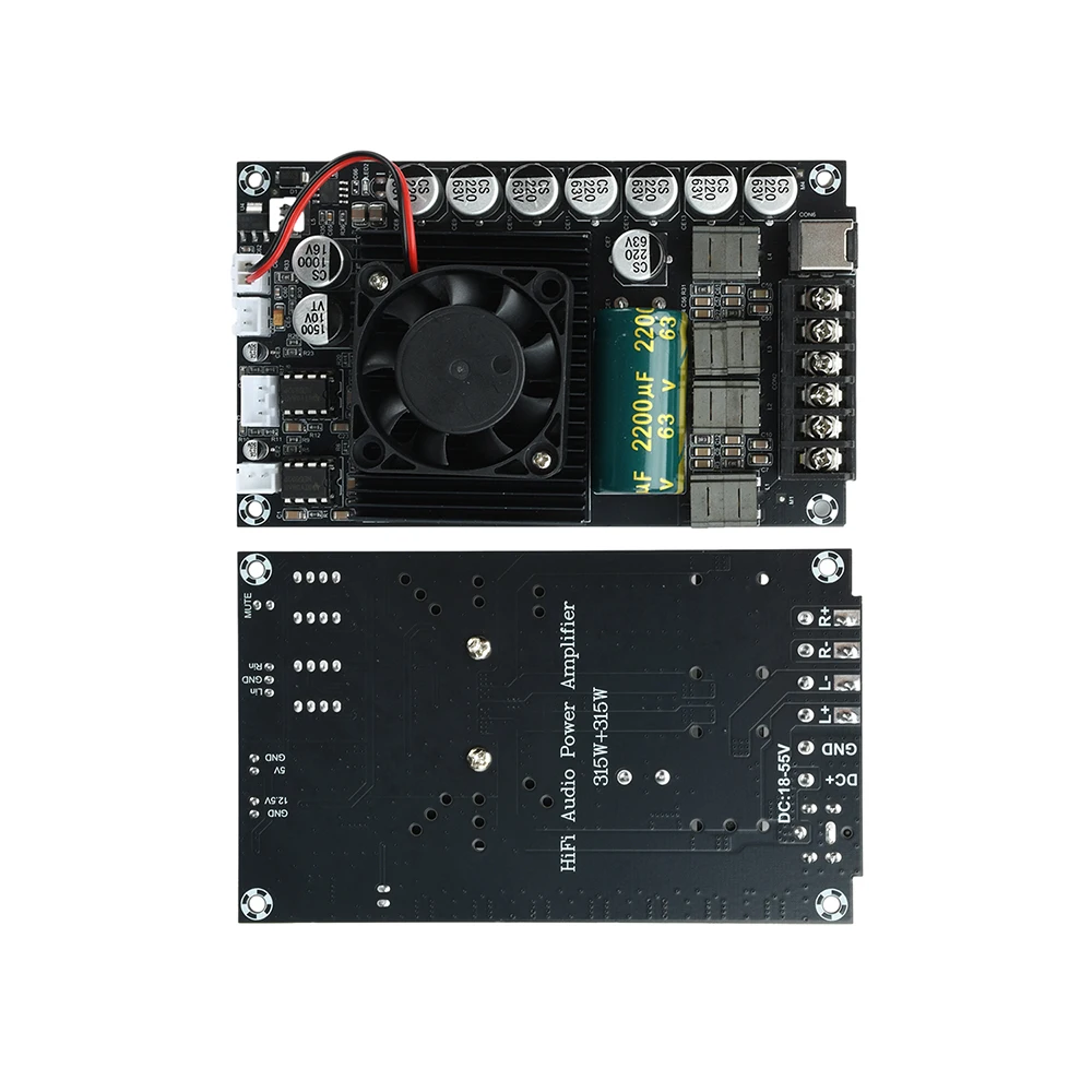 TPA3255 600W High-Power Amplifier Board HIFI Digital Display Stereo Amplifier Module No Bluetooth DC 18-55V