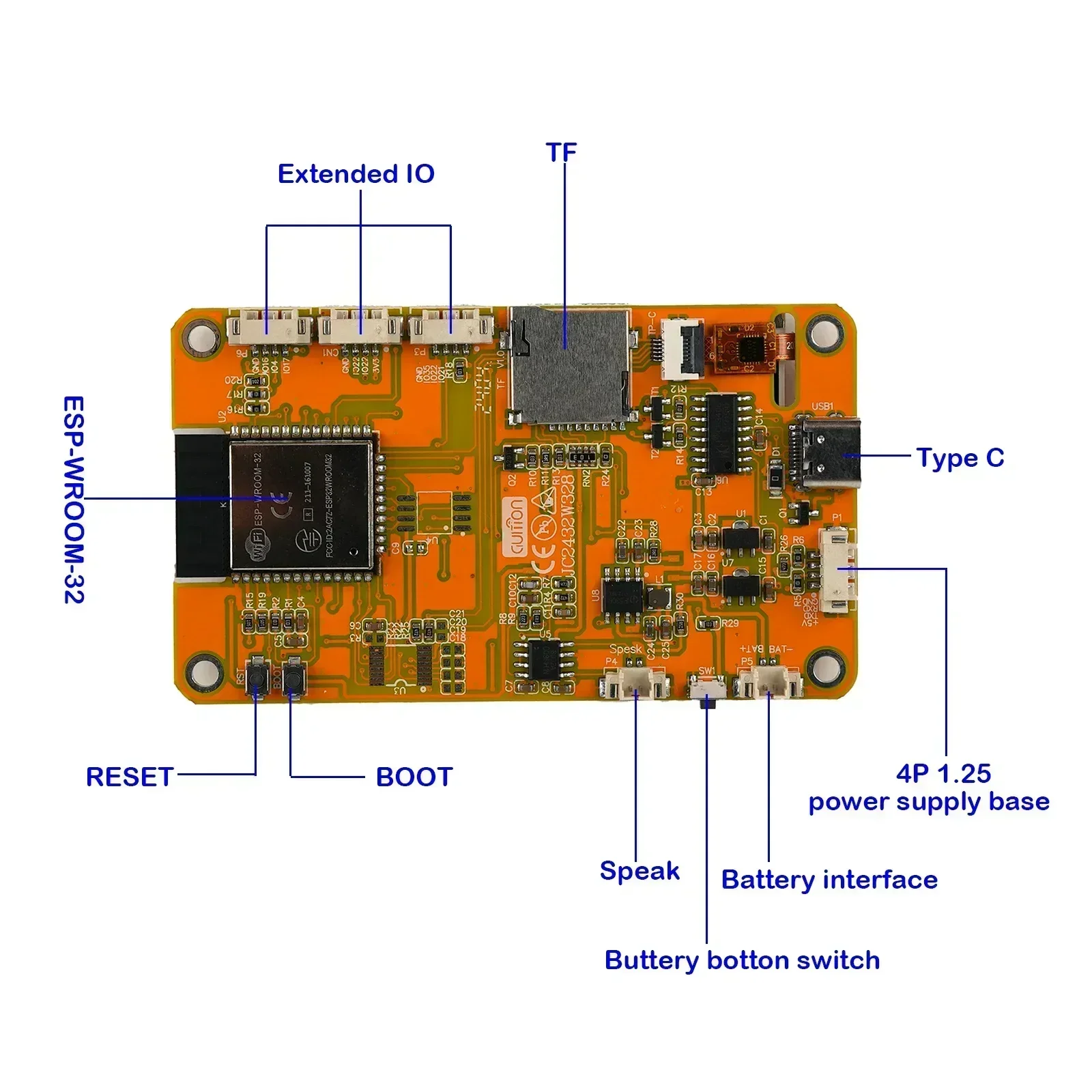 JC2432W328C ESP32 2.8 inch LCD Display WIFI+BT Module TFT HMI 240*320 ST7789 Driver 2.8" Capacitive Touch Screen for Arduino