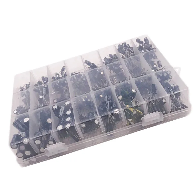 500PCS 10V 16V 25V 50V Electronic Kit 0.1uF-1000uf 24Values elektronik Electrolytic Capacitor Mixed DIP Electrolyte Capacitors