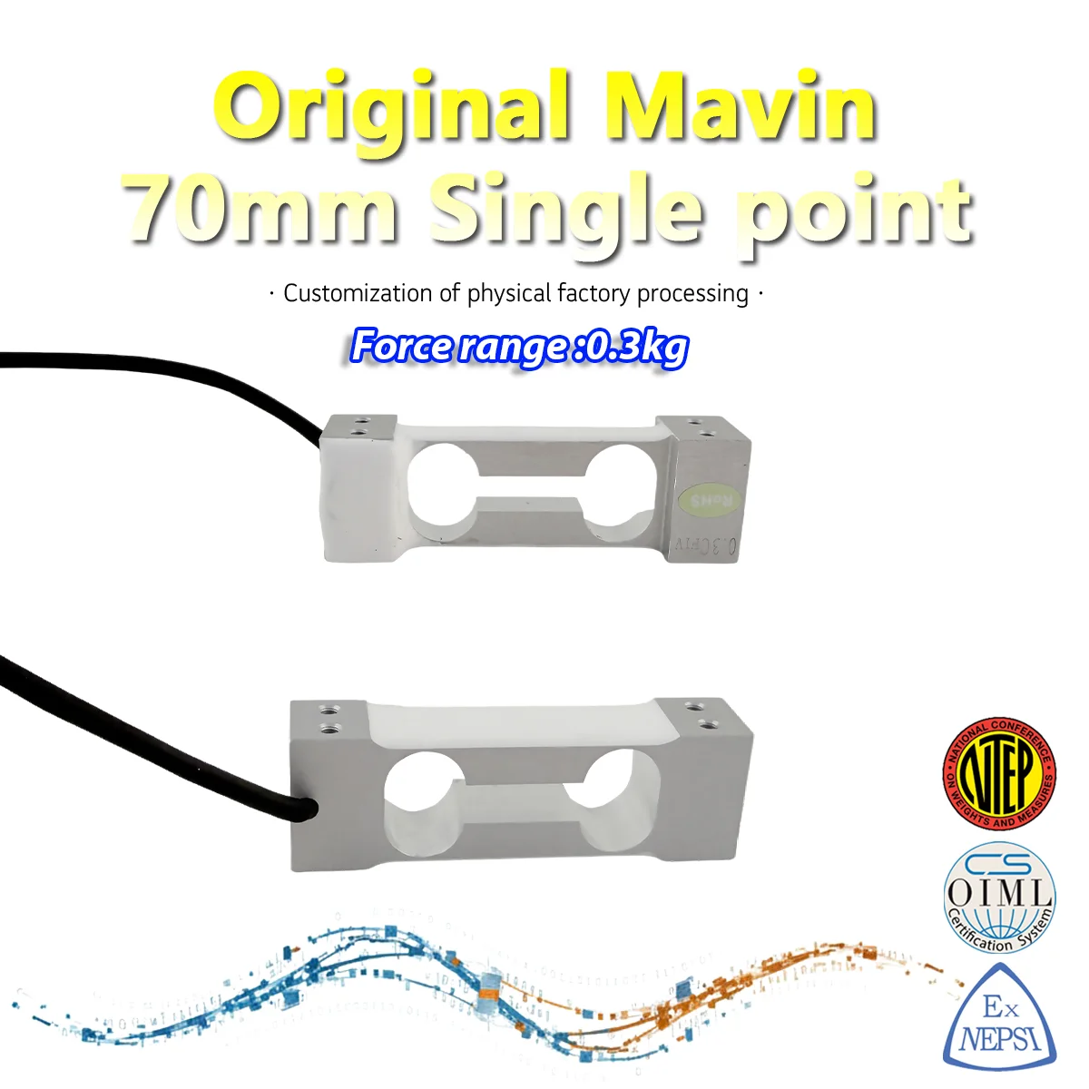 ZZPA6 MAVIN Aluminum Alloy High Precision Single Point Load Cell Weighing Sensor 0.6kg 1kg NA6 for T70 Coffee Balance Scale
