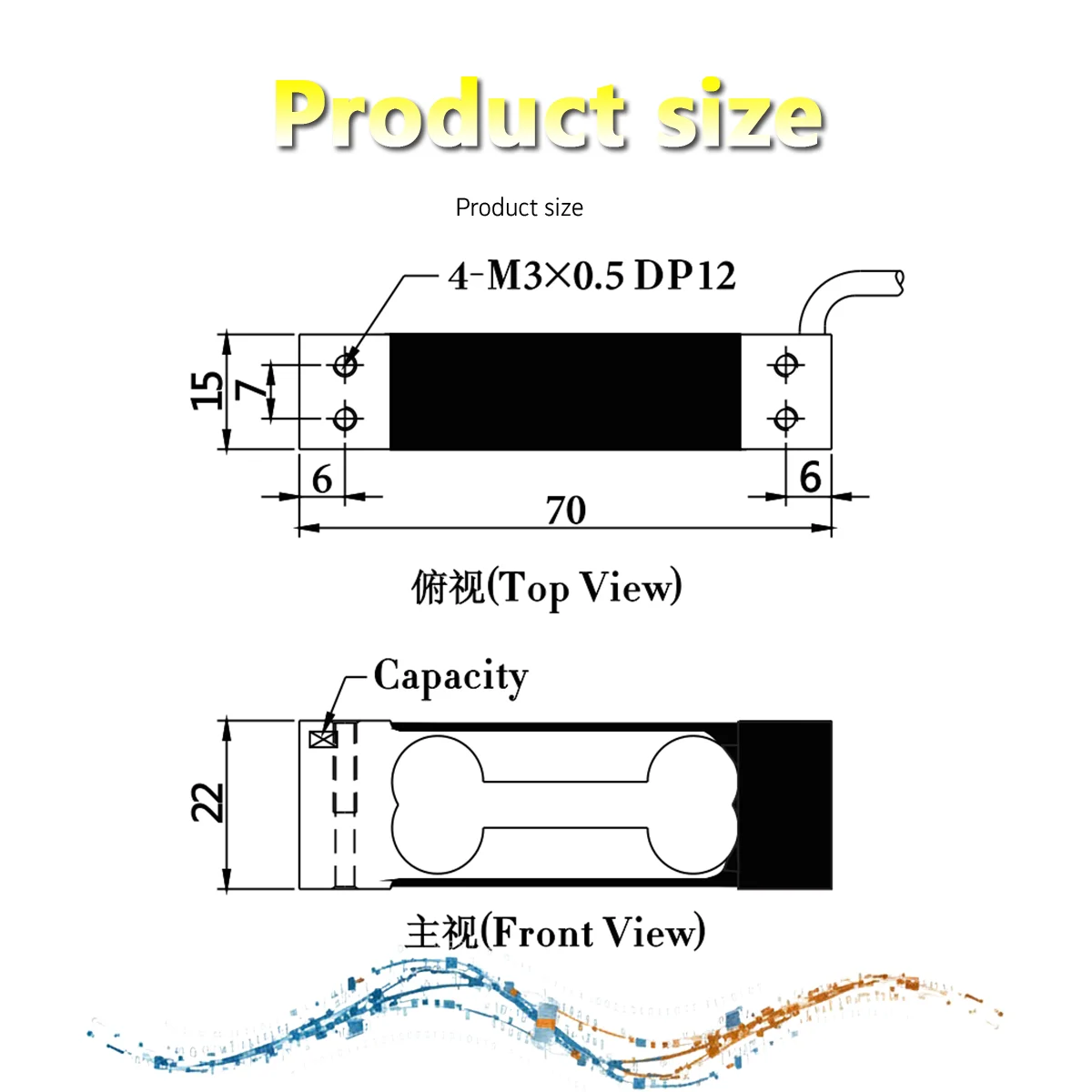 ZZPA6 MAVIN Aluminum Alloy High Precision Single Point Load Cell Weighing Sensor 0.6kg 1kg NA6 for T70 Coffee Balance Scale