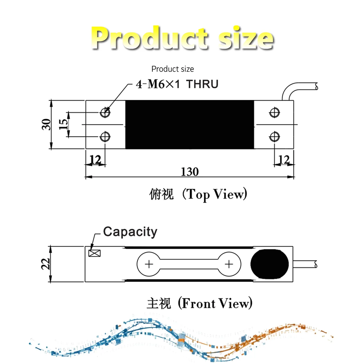 130mm Single Point Weighing Sensor Kit - Mavin Load Cell + 8mm Acrylic Plates + High Tensile Screws + Wrench with Mounting Tools