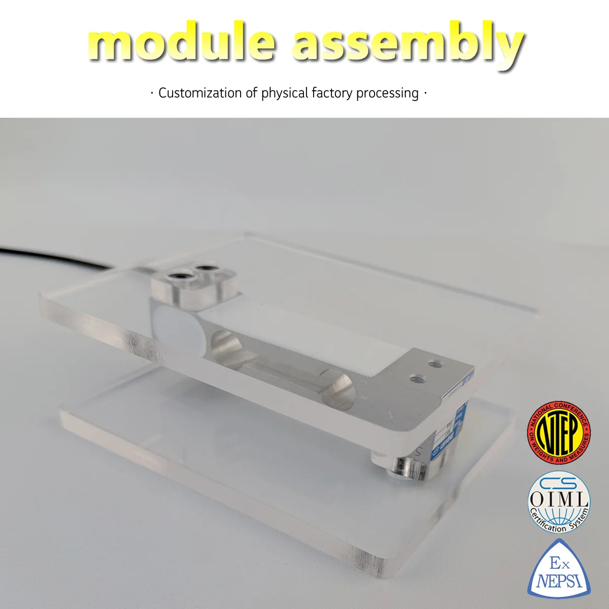 130mm Single Point Weighing Sensor Kit - Mavin Load Cell + 8mm Acrylic Plates + High Tensile Screws + Wrench with Mounting Tools