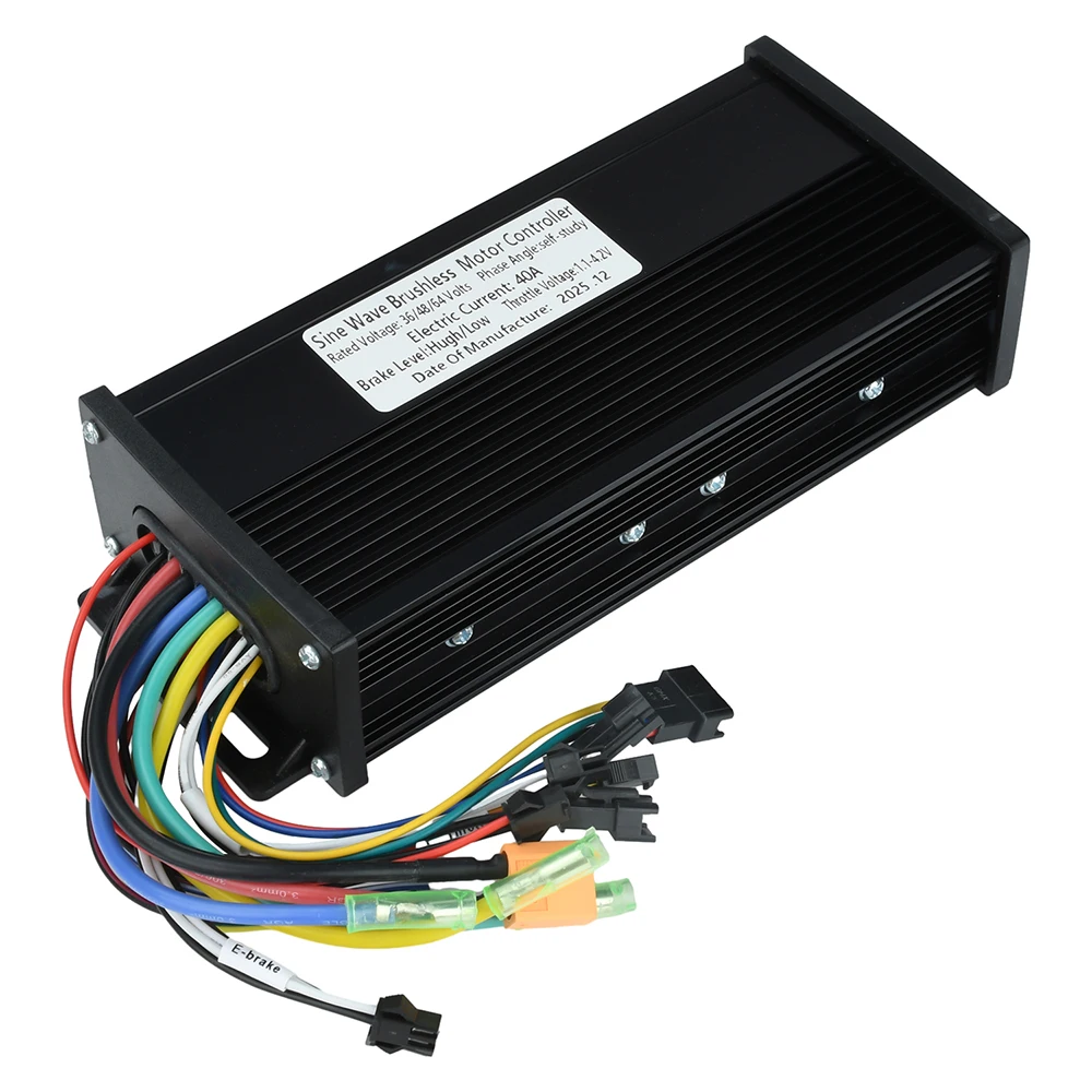 Brushless Motor Controller 36V-60V 40A Triple-Mode Sine Wave Waterproof for Electric Bicycle High Power 1000W-2000W Output