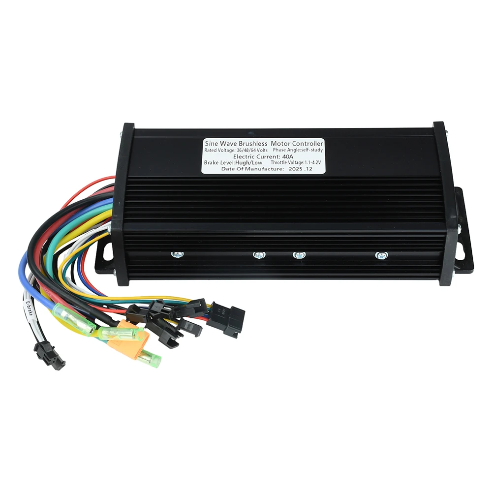 Brushless Motor Controller 36V-60V 40A Triple-Mode Sine Wave Waterproof for Electric Bicycle High Power 1000W-2000W Output
