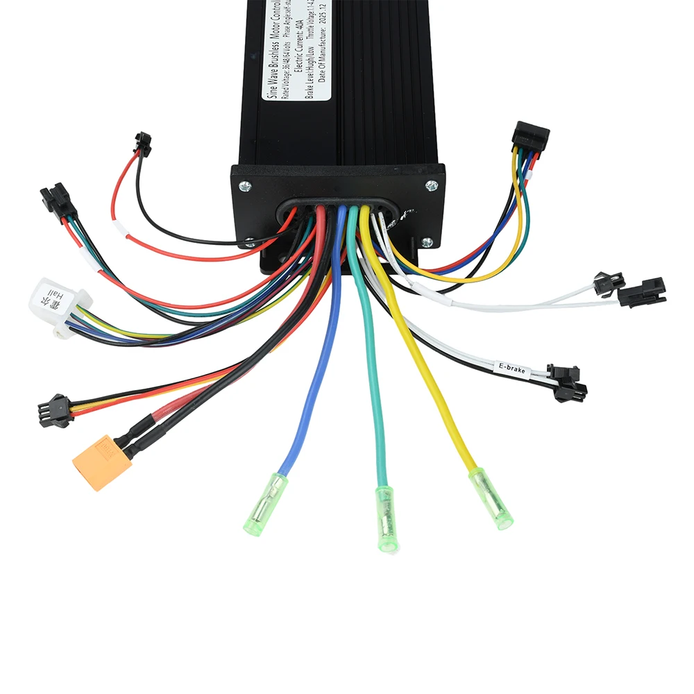 Brushless Motor Controller 36V-60V 40A Triple-Mode Sine Wave Waterproof for Electric Bicycle High Power 1000W-2000W Output