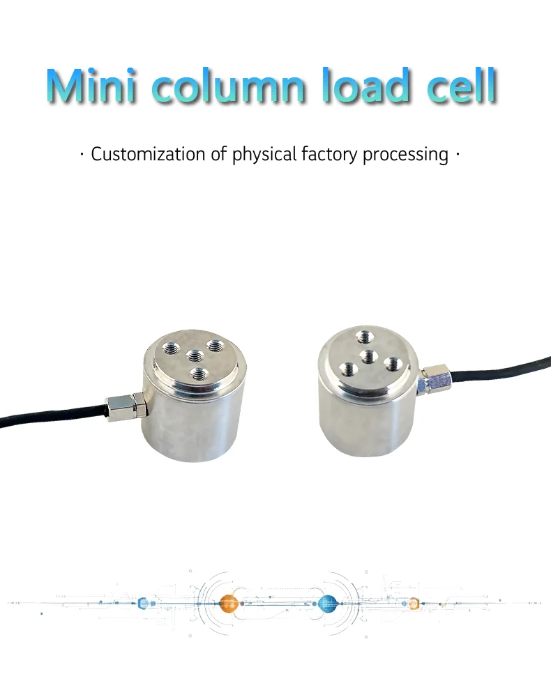 High Accuracy ZB4 Small Column Type Compression Sensor Load Cell 0-200kg MV/V Output High Accuracy for Press Force Measurement