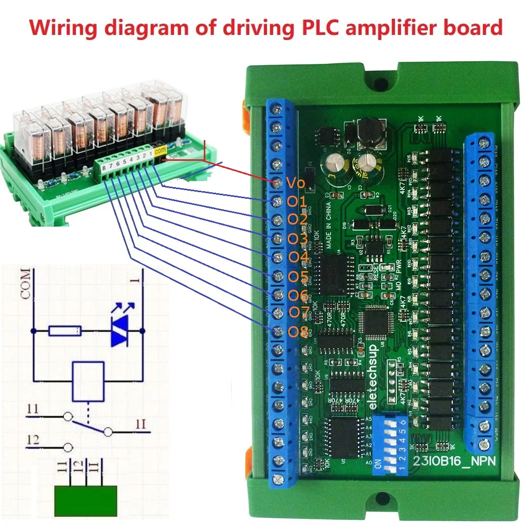 32CH RS485 IO Master-Slave Remote Control Switch Board NPN/PNP Isolation Input 300MA MOS Output Modbus RTU PLC Expansion Module