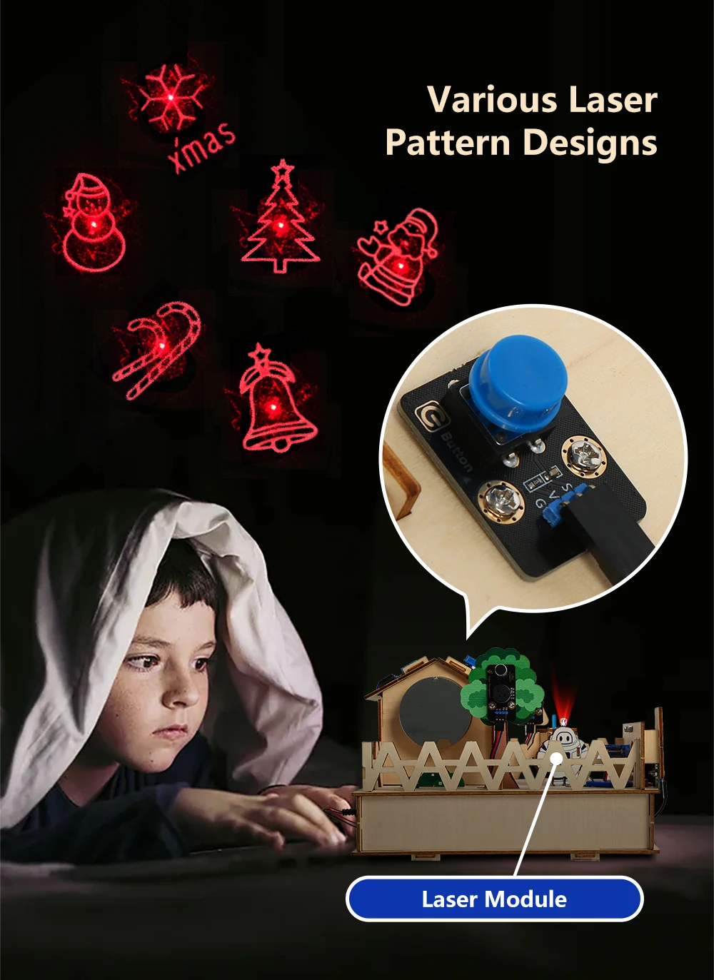 ACEBOTT Smart Home STEM STEAM Starter Kit Casa De Madera IoT Wifi Programación Bloqueada Para ESP32 Arduino